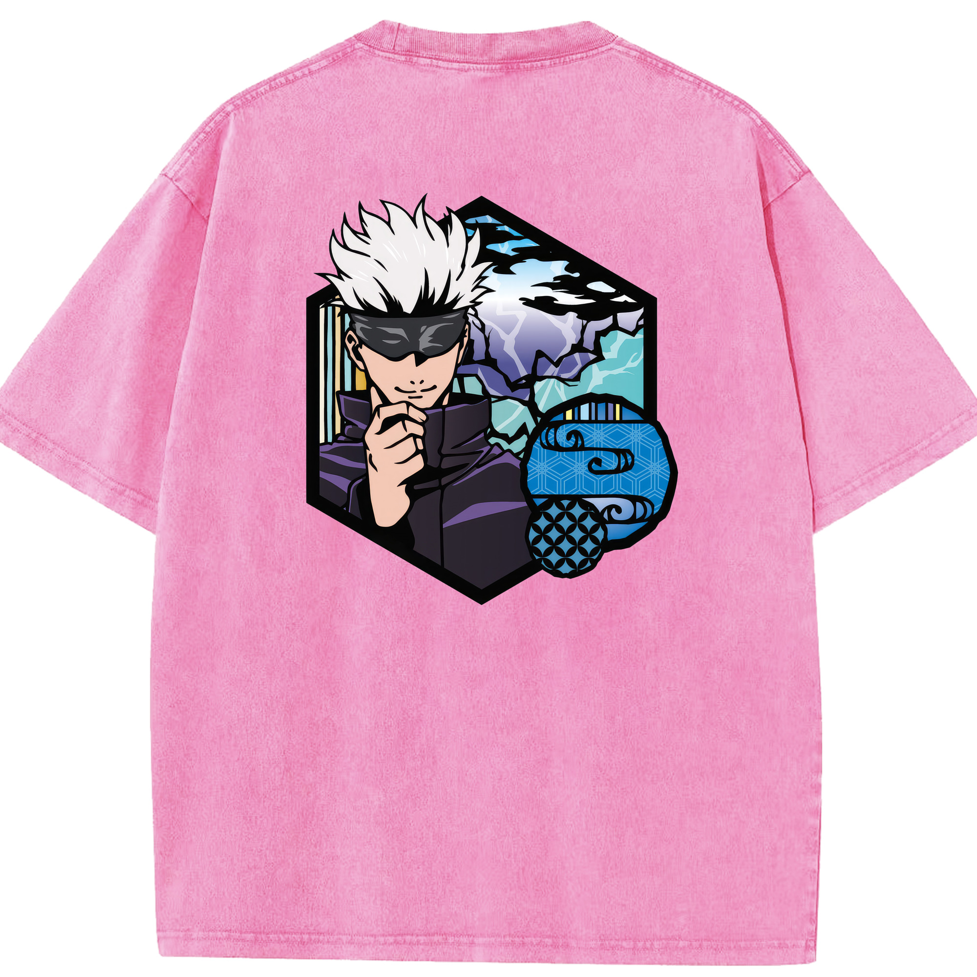 （画像用） 呪術廻戦 Jujutsu Kaisen 綿100% ヴィンテージ風 半袖Tシャツ（背面プリント）